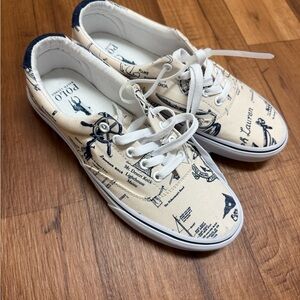 Polo Ralph Lauren Beige Printed Sneakers